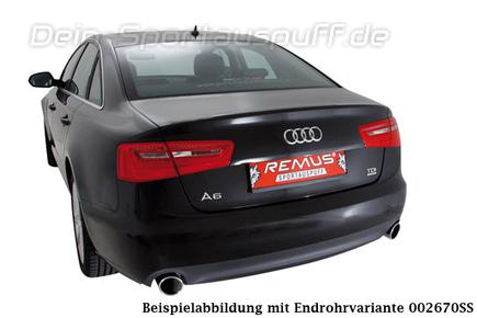 Remus Edelstahl Duplex Sportauspuff Audi A6 4G Typ C7 Quattro inkl. Endrohrsatz nach Wahl