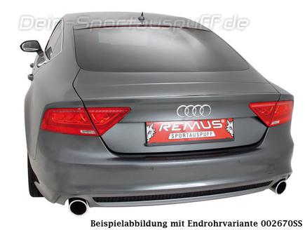 Remus Edelstahl Duplex Sportauspuff Audi A7 Typ 4G Quattro inkl. Endrohrsatz nach Wahl