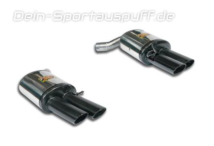 Supersprint Edelstahl Duplex Sportauspuff Audi S7 quattro Typ 4G je 2x 100x75mm oval eingerollt abgeschrägt in schwarz