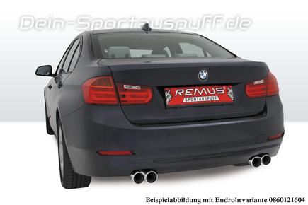 Remus Edelstahl Duplex Sportauspuff-Komplettanlage ab Kat BMW 3er F30 F31 328i Limousine u. Touring inkl. Endrohrsatz nach Wahl