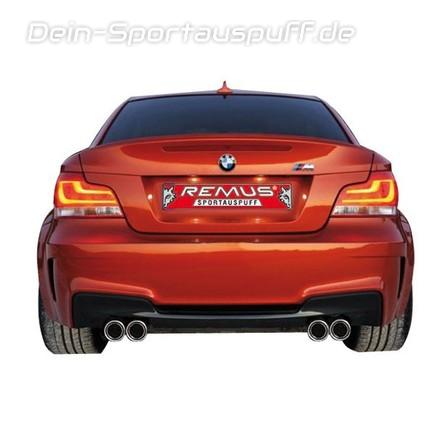 Remus Edelstahl Duplex Komplettanlage ab Kat BMW 1er M E82 Coupe je 2x84mm Street Race rund eingerollt