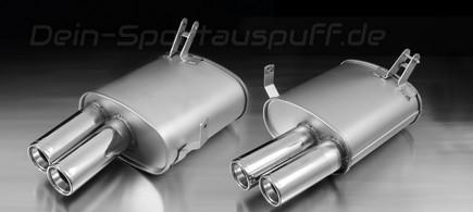 Remus Edelstahl Duplex Sportauspuff BMW Z4 M E85 E86 Roadster u. Coupe je 2x76mm rund eingerollt