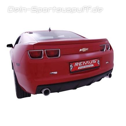 Remus Edelstahl Duplex Sportauspuff Chevrolet Camaro V6 ab 2009 Typ LLT je 98mm Street Race rund eingerollt
