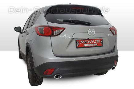 Remus Edelstahl Duplex Sportauspuff Mazda CX-5 inkl. Allrad ab 2013 je 120x74mm oval eingerollt abgeschrägt