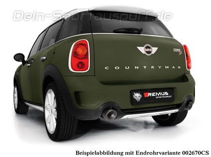 Remus Edelstahl Duplex Sportauspuff Mini Cooper S Countryman Typ R60 inkl. Endrohrsatz nach Wahl