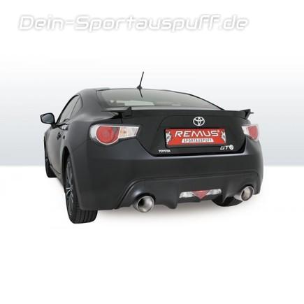 Remus Edelstahl Duplex Racing-Komplettanlage ab Kat Subaru BRZ Typ BRZ je 127mm Matt-Optik rund scharfkantig abgeschrägt
