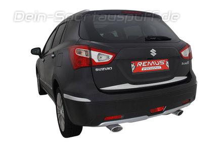 Remus Edelstahl Duplex Sportauspuff Suzuki SX4 S-Cross Typ JY je 120x74mm oval eingerollt abgeschrägt