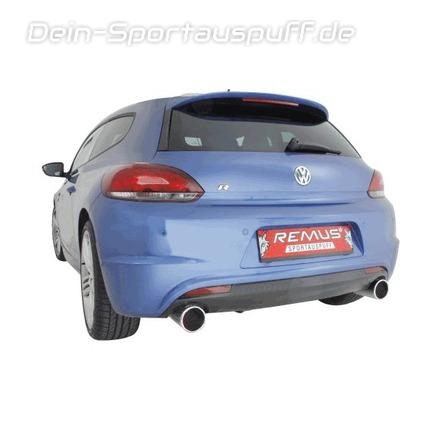 Remus Edelstahl Duplex Sportauspuff-Komplettanlage ab Kat VW Scirocco 3 R je 115mm rund eingerollt