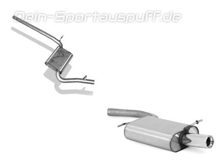 Fox Sportauspuffanlage ab Kat Audi A4 B7 2.0 Lim/Avant 1x80mm rund eingerollt mit Absorber