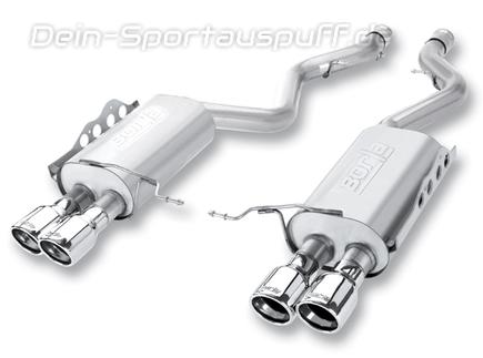 Borla S-TYPE Edelstahl Duplex Sportauspuff BMW 3er M3 E90 je 2x89mm rund eingerollt abgeschrägt