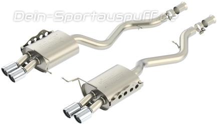 Borla ATAK Edelstahl Duplex Sportauspuff BMW 3er M3 E92 Coupe je 2x80mm rund eingerollt abgeschrägt