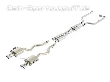 Borla ATAK Edelstahl Duplex Sportauspuffanlage ab Kat BMW 3er M3 E90 je 2x80mm rund eingerollt abgeschrägt