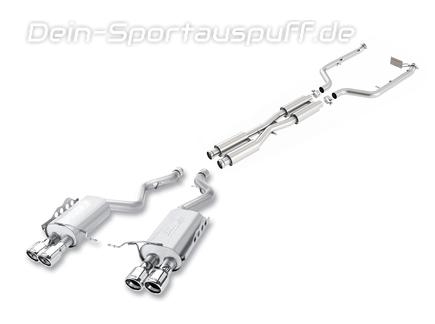 Borla S-TYPE Edelstahl Duplex Sportauspuffanlage ab Kat BMW 3er M3 E90 je 2x89mm rund eingerollt abgeschrägt