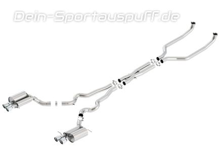 Borla Edelstahl Duplex Sportauspuffanlage ab Kat BMW 6er M6 F12 F13 Coupe u. Cabrio je 2x89mm rund eingerollt abgeschrägt