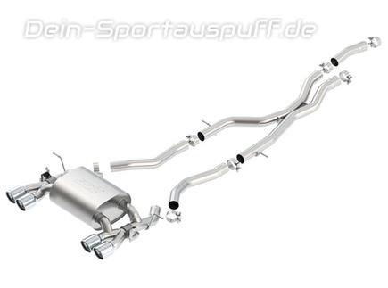 Borla Edelstahl Duplex Sportauspuffanlage ab Kat mit Klappensteuerung BMW 3er M3 F80 Limousine je 2x89mm rund eingerollt abgeschrägt
