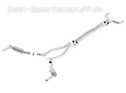 Borla ATAK Edelstahl Duplex Sportauspuffanlage ab Kat Ø63,5mm-System Chevrolet Camaro V8 Facelift Ground Effects Package Modelljahr 2014-15 für originale Endrohre