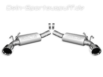 Borla S-TYPE Edelstahl Duplex Sportauspuff Ø63,5mm-System Chevrolet Camaro V8 Facelift Modelljahr 2014-15 je 114mm rund eingerollt abgeschrägt