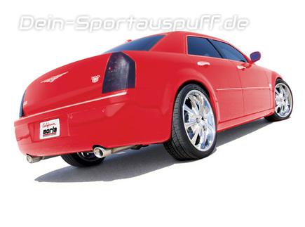 Borla Edelstahl Duplex Komplettanlage ab Kat Chrysler 300C 5.7l V8 je 108x89mm oval eingerollt abgeschrägt