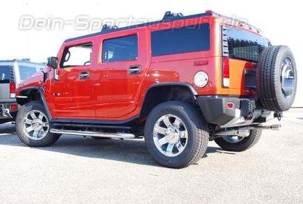 Borla Edelstahl Duplex Komplettanlage ab Kat Hummer H2 6.0l ab Bj.07 je 108x89mm oval eingerollt abgeschrägt