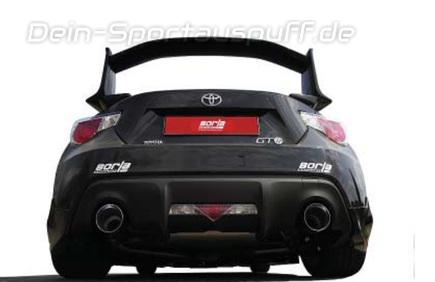 Borla Edelstahl Duplex Sportauspuff Toyota GT86 je 114mm rund doppelwandig abgeschrägt