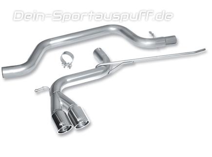 Borla Edelstahl Racinganlage ab Kat VW Golf 6 2.0 TDI 2x80mm rund eingerollt abgeschrägt