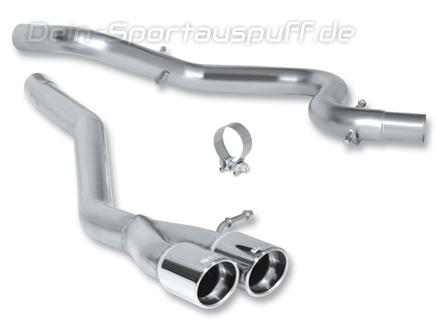 Borla Edelstahl Racinganlage ab Kat VW Jetta 3 Bj.05-11 2.0 TDI 2x80mm rund eingerollt abgeschrägt