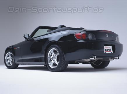 Borla Edelstahl Duplex Sportauspuffanlage ab Kat Honda S2000 je 89mm rund eingerollt gerade