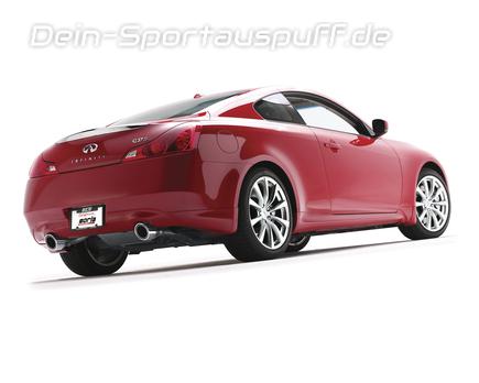 Borla Edelstahl Duplex Sportauspuffanlage ab Kat Infiniti G37 Coupe und Cabrio je 114mm rund eingerollt abgeschrägt