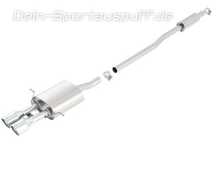 Borla S-TYPE Edelstahl Komplettanlage ab Kat Mini Cooper S R56 R57 2x102mm rund eingerollt abgeschrägt