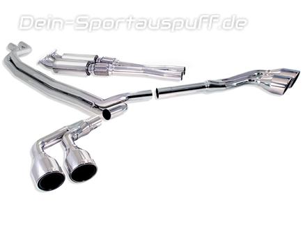 Borla Edelstahl Duplex Rennsportanlage ab Kat Nissan GT-R ab Bj.09 je 1x114mm rund eingerollt abgeschrägt