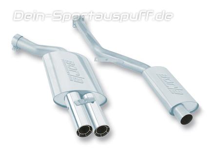 Borla Edelstahl Komplettanlage Porsche 928 bis Bj.79-82 2x63mm rund scharfkantig gerade
