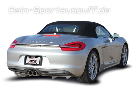Borla Edelstahl Komplettanlage ab Kat Porsche Boxster Typ 981 2x102mm rund eingerollt abgeschrägt