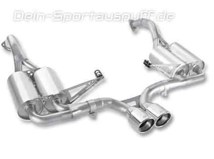 Borla Edelstahl Racinganlage inkl. Kat-Ersatz Porsche Boxster mit PDK Typ 987 Facelift ab 2009 2x102mm rund eingerollt abgeschrägt