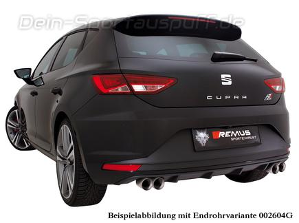 Remus Edelstahl Duplex Rennsportanlage ab Kat Seat Leon 5F Cupra inkl. Endrohrsatz nach Wahl