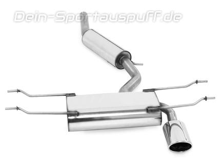Fox Edelstahl Sportauspuff-Komplettanlage ab Kat Mazda MX-5 Typ ND ab 2015 115x85mm oval eingerollt abgeschrägt