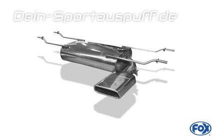 Fox Edelstahl Sportauspuff Mazda MX-5 Typ ND ab 2015 145x65mm trapezförmig eingerollt abgeschrägt