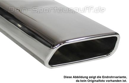 Fox Edelstahl Racing-Komplettanlage ab Kat Ford Focus 3 Turnier 1.0l Ecoboost 145x65mm trapezförmig eingerollt abgeschrägt