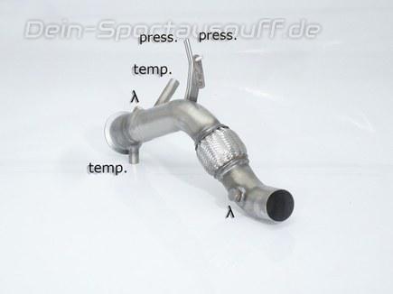 Ragazzon Edelstahl Downpipe mit Partikelfilter-Ersatzrohr BMW 5er F10 F11 Limo Touring 530d