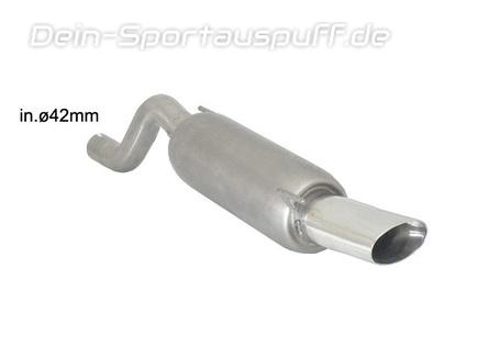 Ragazzon Edelstahl Sportauspuff Opel Corsa D 1.2l 1.4l 110x65mm oval abgeschrägt