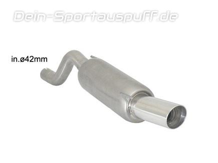 Ragazzon Edelstahl Sportauspuff Opel Corsa D 1.2l 1.4l 90mm rund doppelwandig abgeschrägt
