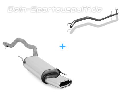 Fox Edelstahl Racing-Komplettanlage ab Kat VW T4 Syncro ab 90 160x80mm flachoval eingerollt abgeschrägt