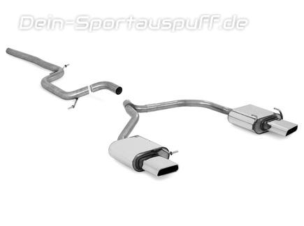 Fox Edelstahl Duplex Racing-Komplettanlage ab Kat Skoda Octavia 1Z 145x65mm trapez eingerollt abgeschrägt