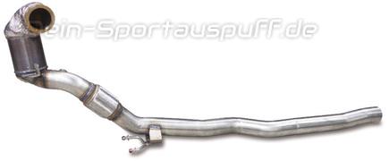 HJS Edelstahl Ø76mm Downpipe mit Kat Seat Leon ST X-Perience Typ 5F 1.8l 4Drive