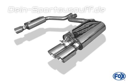 Fox Edelstahl Duplex Sportauspuff Audi S8 4H Typ D4 je 2x100mm rund doppelwandig abgeschrägt