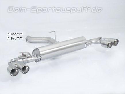 Ragazzon Edelstahl Duplex Sportauspuff Audi S1 je 2x80mm rund doppelwandig abgeschrägt
