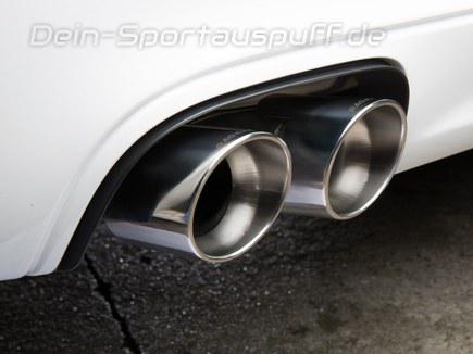 Ragazzon Edelstahl Duplex Endrohrsatz rechts-links Porsche 911 997 Carrera inkl. S u. GTS 2009-2012 je 2x80mm rund doppelwandig abgeschrägt