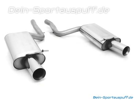 Fox Edelstahl Duplex Sportauspuff Audi S4 Cabrio B6 B7 je 90mm rund doppelwandig gerade