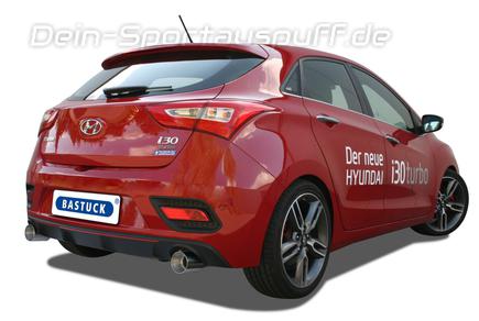 Bastuck Edelstahl Duplex Sportauspuff Hyundai i30 Typ GDH je 90mm rund doppelwandig