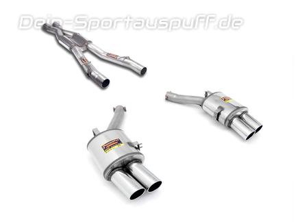 Supersprint Edelstahl Duplex Sportauspuffanlage BMW 5er F07 GT 550i je 2x90mm rund eingerollt abgeschrägt