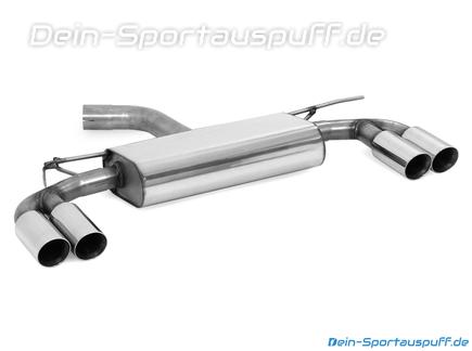 Fox Edelstahl Duplex Sportauspuff Audi A3 8V Limousine (Stufenheck) je 2x80mm rund doppelwandig abgeschrägt